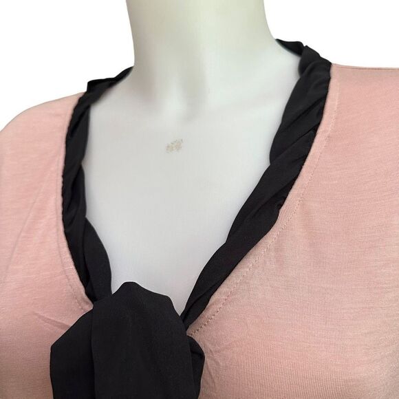 JASON WU for Target Blush Pink Vneck Bow Tie Short Sleeve Blouse size Medium NEW - Picture 3 of 10